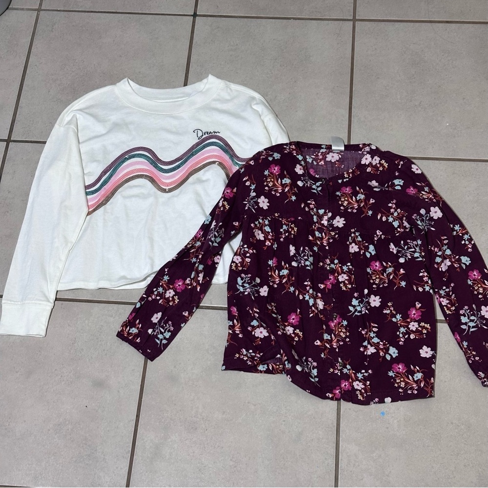 Gap & Carter’s Girls Kids‎ Blouses long sleeve Top size M(8).